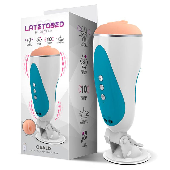 Onalis High Tech Masturbador Sistema Gemidos Y Vibración Vagina Silicona Usb