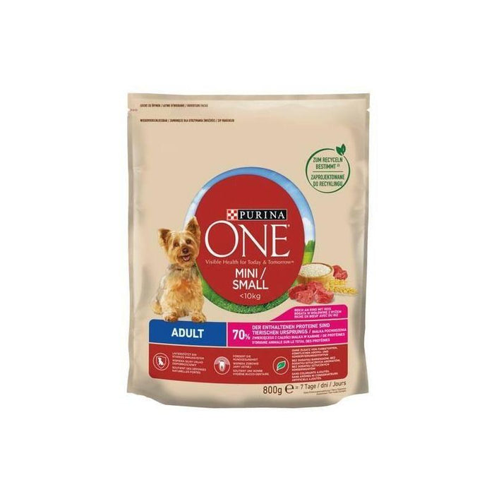 One Mini Adult Alimento Rico En Ternera Con Arroz 800g