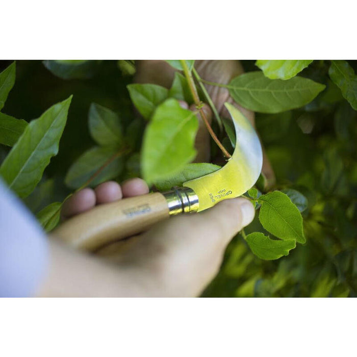 Opinel Navaja Nº10, Hoja De 10 Cm De Acero Inoxidable, En Caja Individual, Podón Para Injertos Curvado Y Biselado 2 Lados