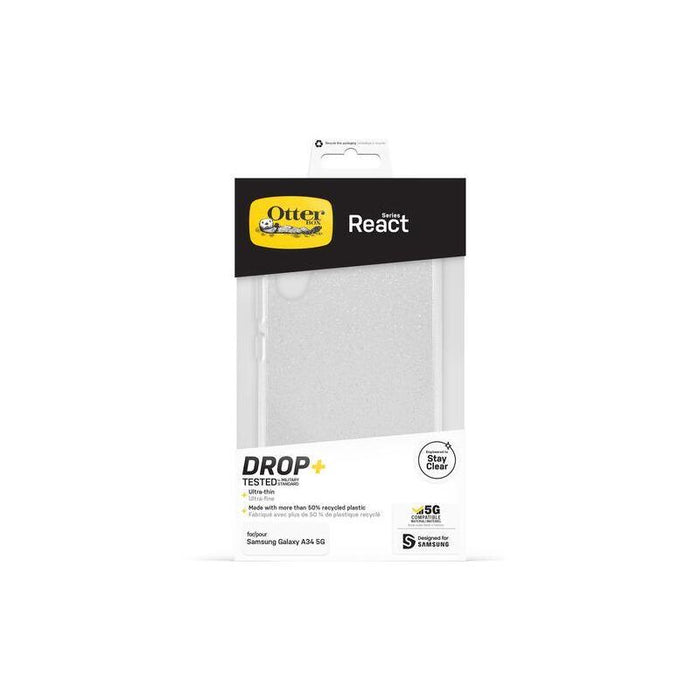 Otterbox React Series Carcasa Trasera Para Teléfono Móvil Polvo De Estrellas (Purpurina Clara) Para Samsung Galaxy A34 5g
