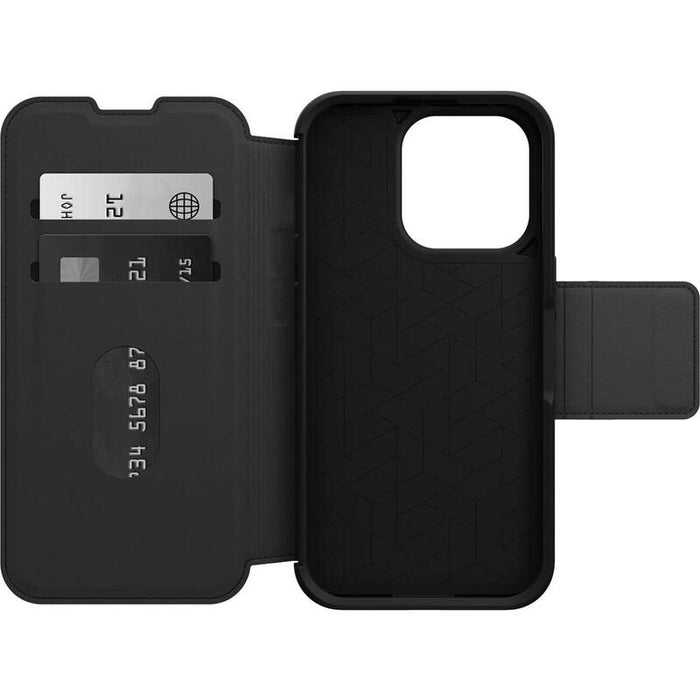 Otterbox Strada Series Funda Con Tapa Para Teléfono Móvil Compatibilidad Con Magsafe Cuero Cierre De Metal Policarbonato Sombra Para Apple Iphone 14 Pro Max