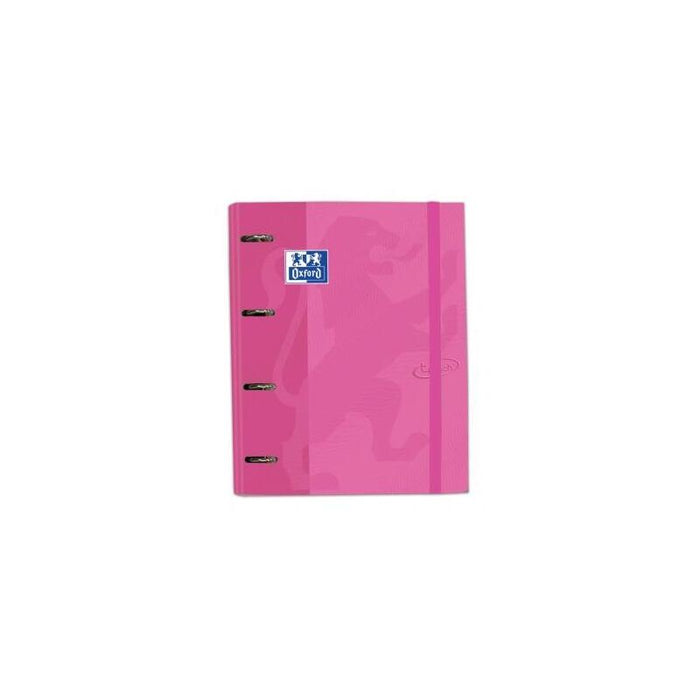 Oxford Carpeta De Anillas Touch 4x35 Europeanbinder Con Recambio 100 Hojas 5x5 A4+ Rosa Pastel