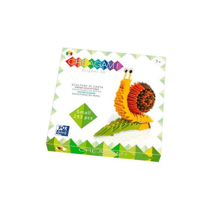 Oxford Escultura Origami 3d Creagami Caracol Tamaño Pequeño Nivel Fácil