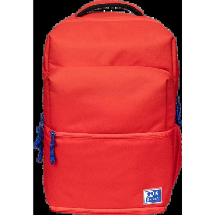 Oxford +Lb B-Out Mochila Escolar - Compartimento Isotermico - Cremallera Expandible - Tirantes Acolchados Y Ajustables - Tamaño 42x30x15-20cm - Color Rojo