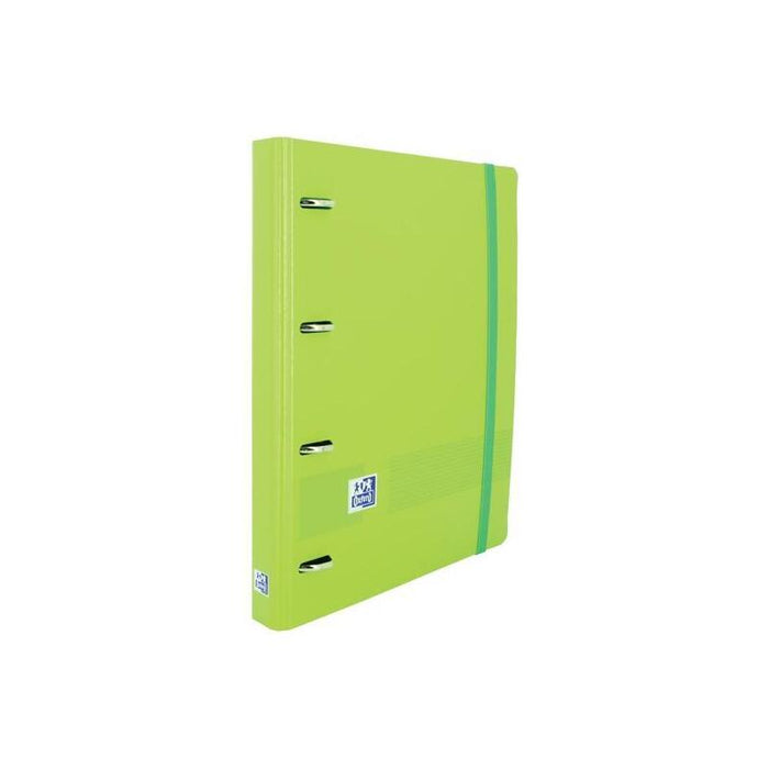 Oxford Live & Go Carpeta 4 Anillas 35mm Europeanbinder A4+ Polyfoam C/Recambio 5x5 Verde Manzana