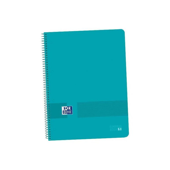 Oxford Live&Go Cuaderno Europeanbook 1 Espiral 80h 5x5 T/Plástico A4+ Aqua -5u-