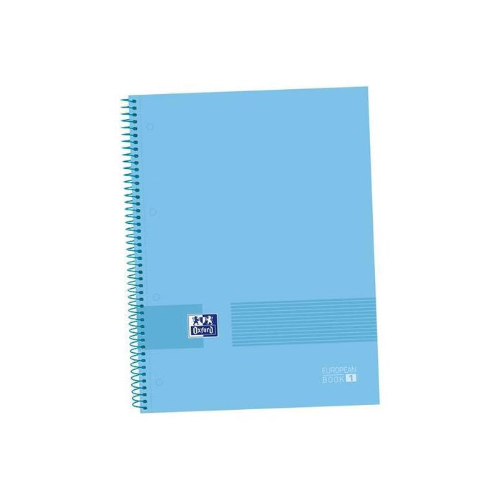Oxford &You Cuaderno Europeanbook 1 Espiral 80h 5x5 T/Extraduras A4+ Soft Periwinkle Blue -5u-