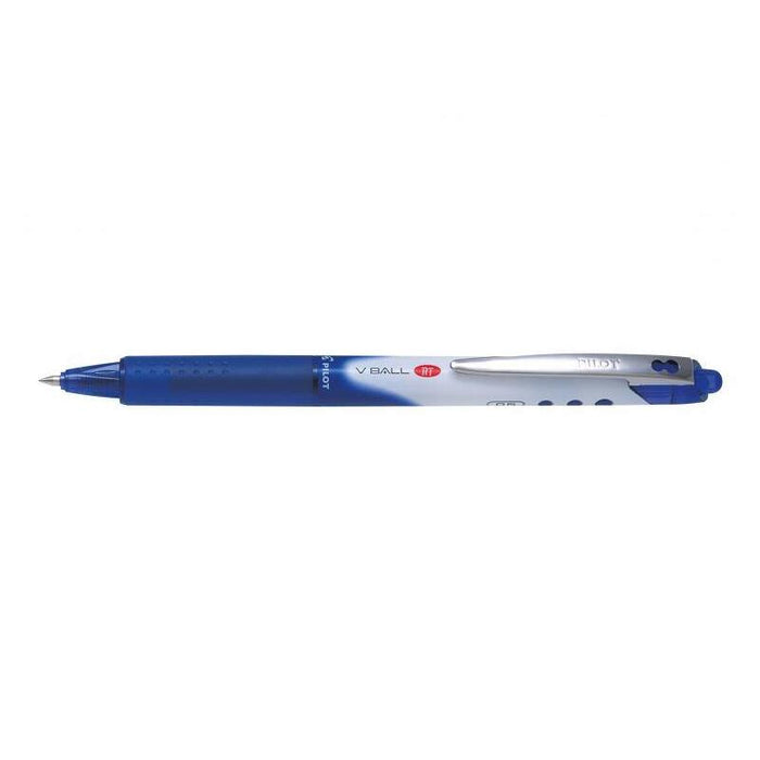 Pack 12 Unidades Pilot Boligrafo De Tinta Liquida V Ball Rt 07 - Retractil - Punta De Bola Conica 0.5mm - Trazo 0.25mm - Grip De Goma - Color Azul