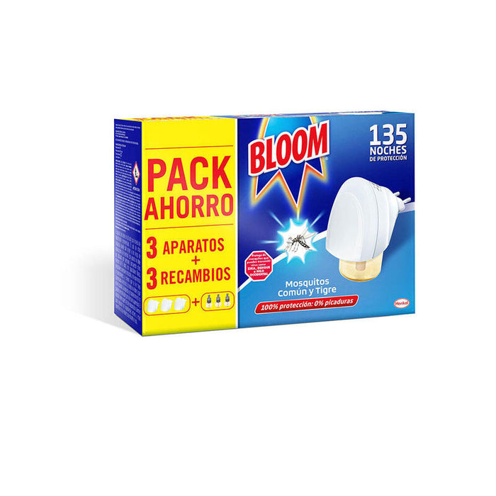 Pack Ahorro Insect Bloom 3 Unid. Aparato+3 Recambios Mosquitos Común Y Tigre