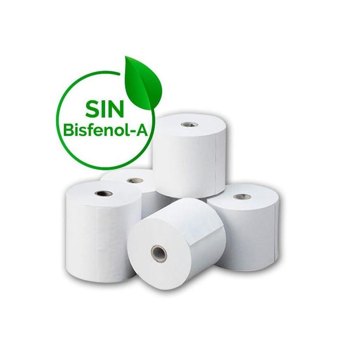 Pack De 10 Rollos De Palpel Termico De 57x55mm Libre De Bisfenol A