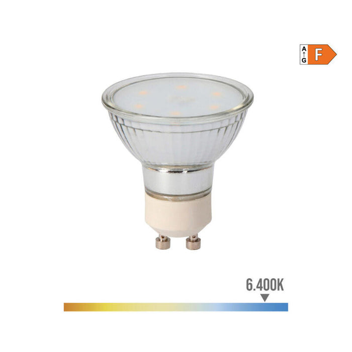 Pack De 10 Unidades - Bombilla Dicroica Cristal Led Gu10 5w 400lm 6400k Luz Fria Ø5x5,5cm Edm