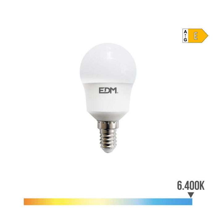 Pack De 10 Unidades - Bombilla Esferica Led E14 8,5w 1000lm 6400k Luz Fria Ø4,5x8,7cm Edm