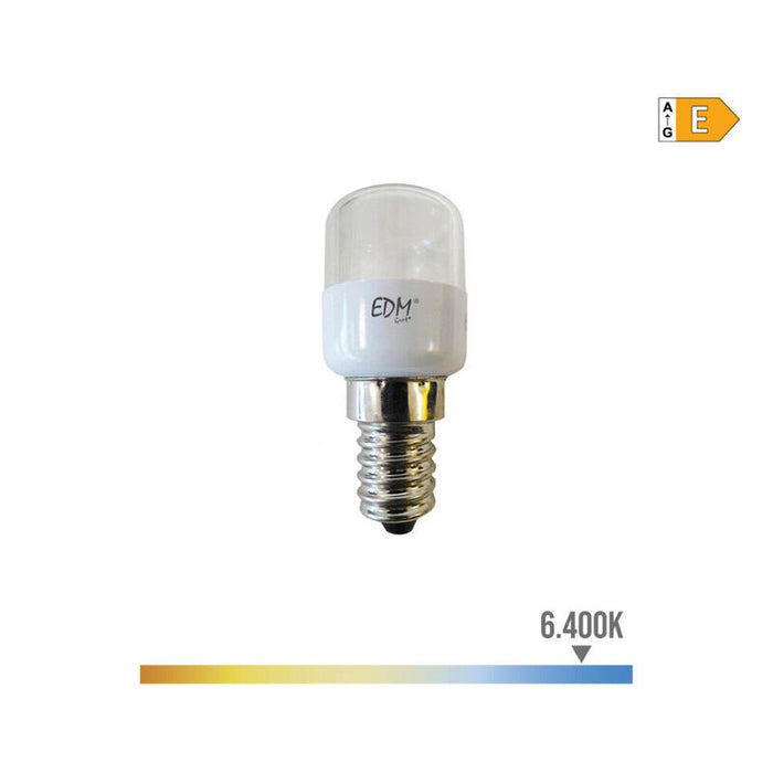 Pack De 10 Unidades - Bombilla Tubular (Frigorifico) Led E14 0,5w 55lm 6400k Luz Fria Ø2,6x60cm Edm