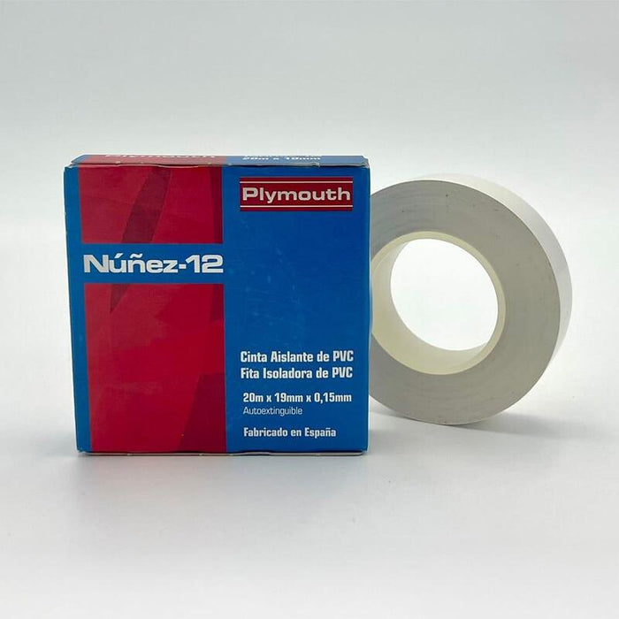 Pack De 10 Unidades - Cinta Aislante Pvc Blanca Alta Adhesión 10 M X 19 Mm X 0,15 Mm