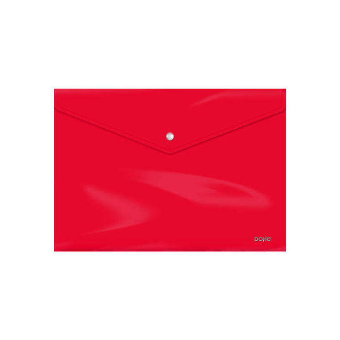 Pack De 10 Unidades Dohe Carpeta Apaisada Con Cierre De Broche - 200mm - Polipropileno Opaco Cristal De 200 Micras -