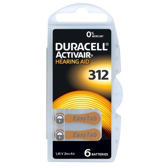 Pack De 10 Unidades Duracell Pila Audifono Da312 1,45v Activair Mg Blister*6 10 Uds