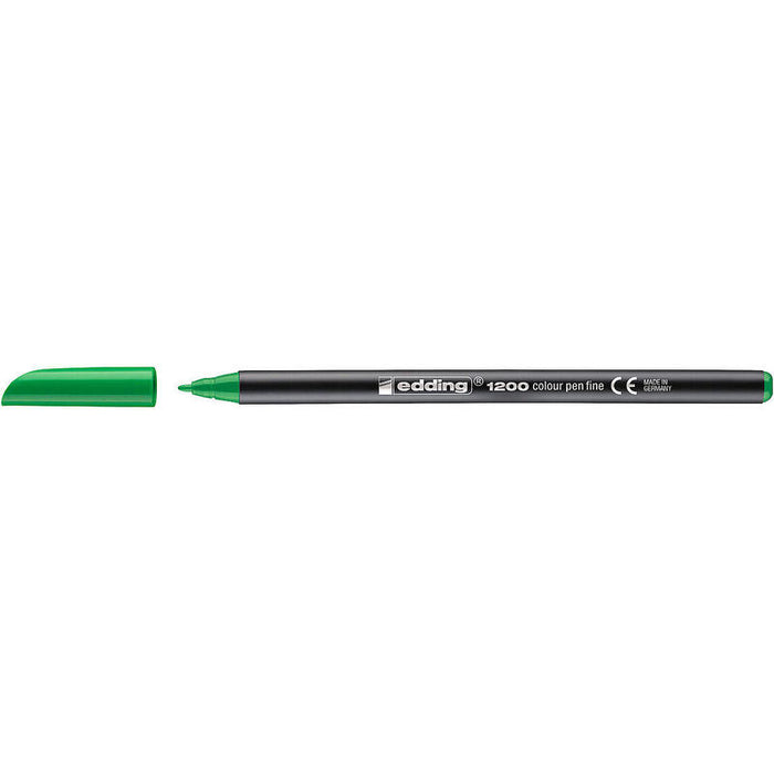 Pack De 10 Unidades Edding 1200 Rotulador Punta Redonda - Trazo 1mm - Tinta Con Base De Agua - Color Verde Neon