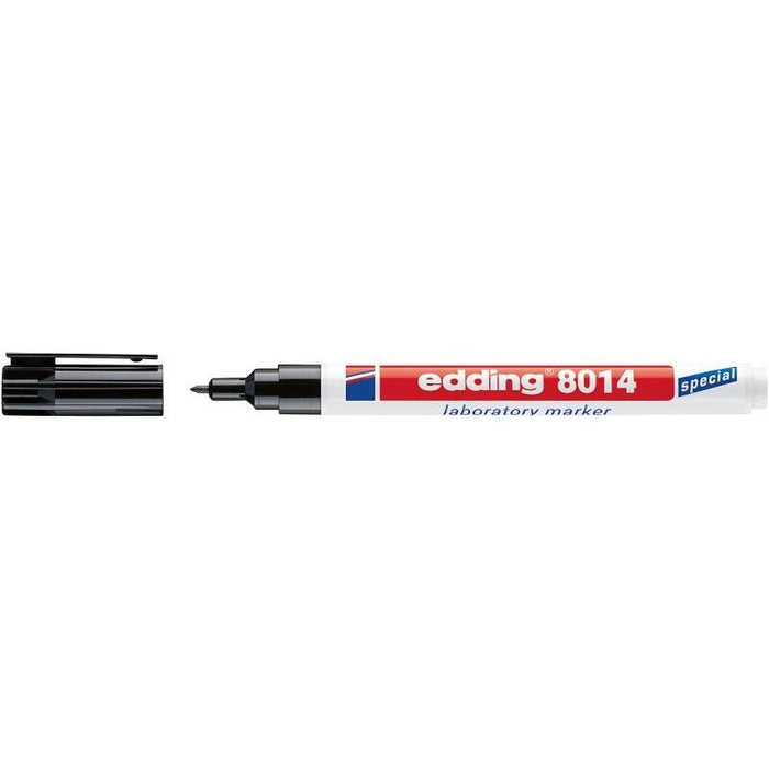 Pack De 10 Unidades Edding 8014 Rotulador Permanente Especial Laboratorio - Punta Redonda 1mm - Tinta Apta Para