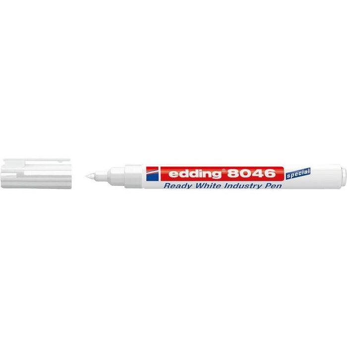Pack De 10 Unidades Edding 8046 Rotulador Permanente Industrial - Punta Redonda 1-3mm - Tinta Opaca - Resistente Al