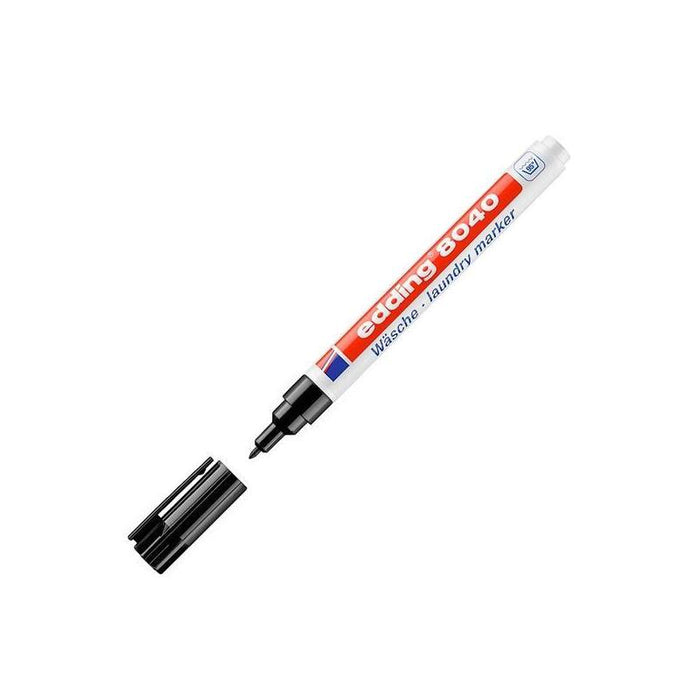 Pack De 10 Unidades Edding Marcador Textil Permanente 8040 P/Redonda Negro