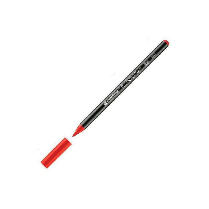 Pack De 10 Unidades Edding Rotulador Para Porcelana 4200 Punta De Pincel Rojo
