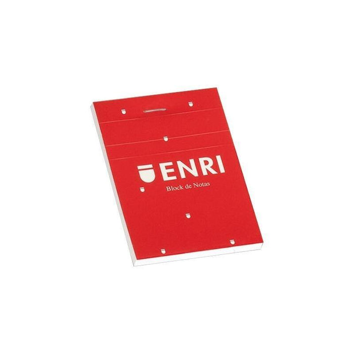 Pack De 10 Unidades Enri Bloc De Notas Grapado 80h A7 4x4 T/Blanda Rojo