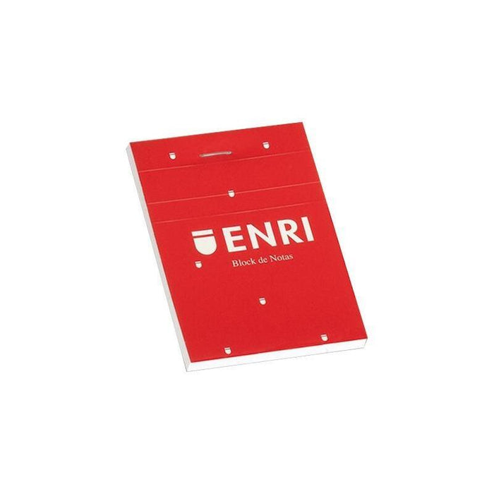 Pack De 10 Unidades Enri Bloc De Notas Grapado 80h A7 Liso T/Blanda Rojo