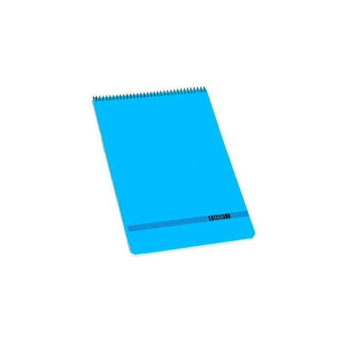 Pack De 10 Unidades Enri Cuaderno Espiral Superior Oficina 80h 4x4 Tapa Blanda 4º Azul
