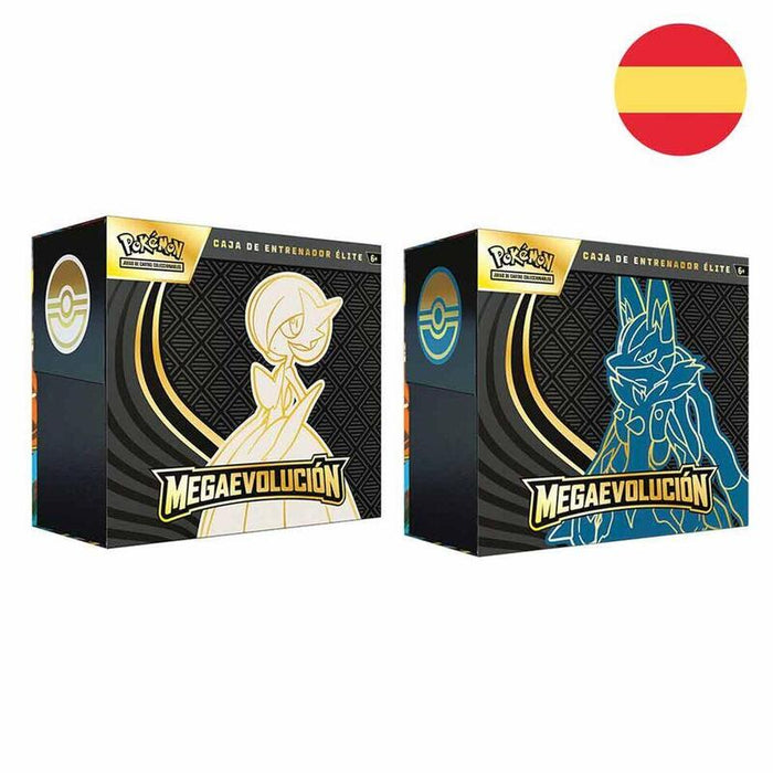 Pack De 10 Unidades - Estuche Cartas Entrenador Elite Mega Evolucion Pokemon Español Surtido
