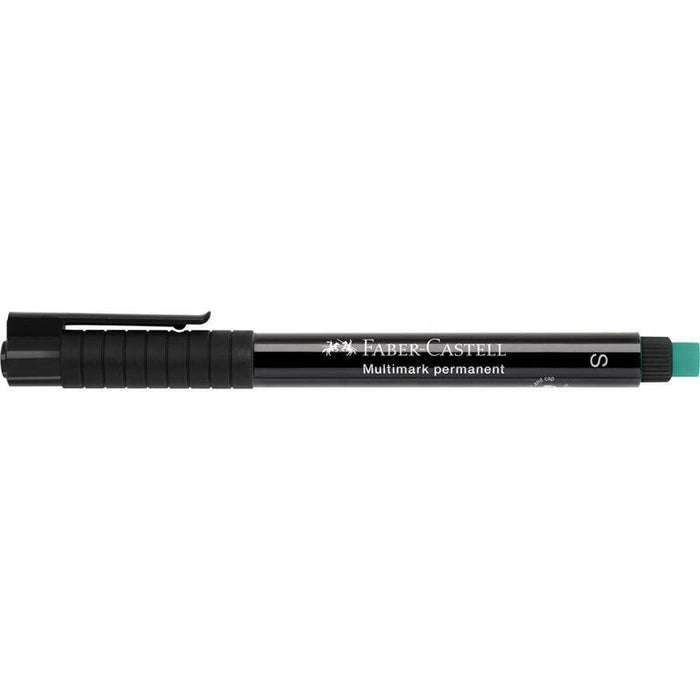 Pack De 10 Unidades Faber-Castell Multimark Rotulador Permanente - Ancho De Trazo 0.4mm - Goma De Borrar Integrada - Resistente A La Luz Y Al Agua - Color Negro