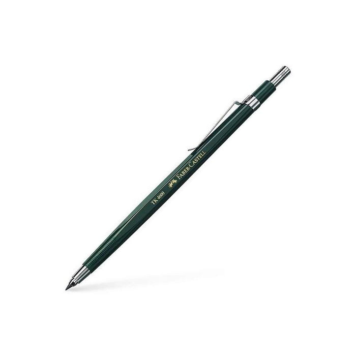 Pack De 10 Unidades Faber Castell Portaminas Tk4600 2mm Clip De Metal C/Afilaminas Verde