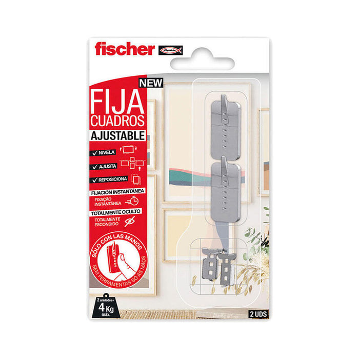 Pack De 10 Unidades - Fijacuadros Ajustable (Blister 2 Unid.) 559043 Fischer