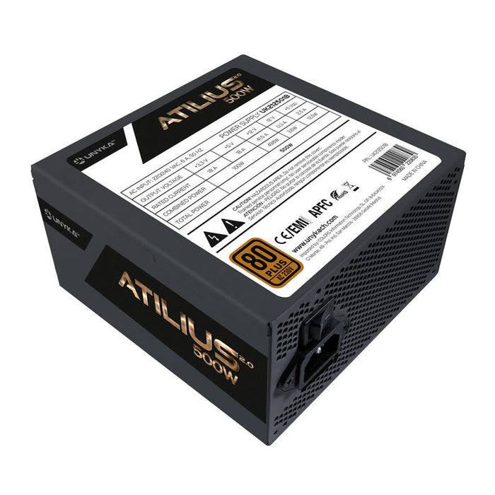 Pack De 10 Unidades Fuente De Alimentacion Unykach Atilius 2.0 Black 500w 80 Plus Bronze 500w Atx 2.3 - Apfc -