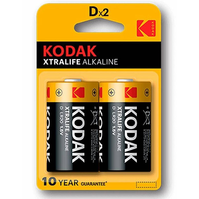 Pack De 10 Unidades Kodak Xtralife Pila Alcalina D Lr20 Blister*2 10 Uds