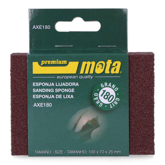 Pack De 10 Unidades - Lija Esponja Oxido De Aluminio Grano 180 Axe180 Mota