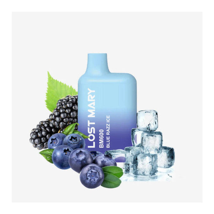 Pack De 10 Unidades Lost Mary Bm600 2% Blue Razz Ice