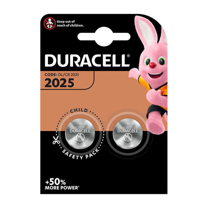 Pack De 10 Unidades - Micro Pila Litio Boton Duracell Cr2025 3v (Blister 2 Unid.) Ø20x2,5mm