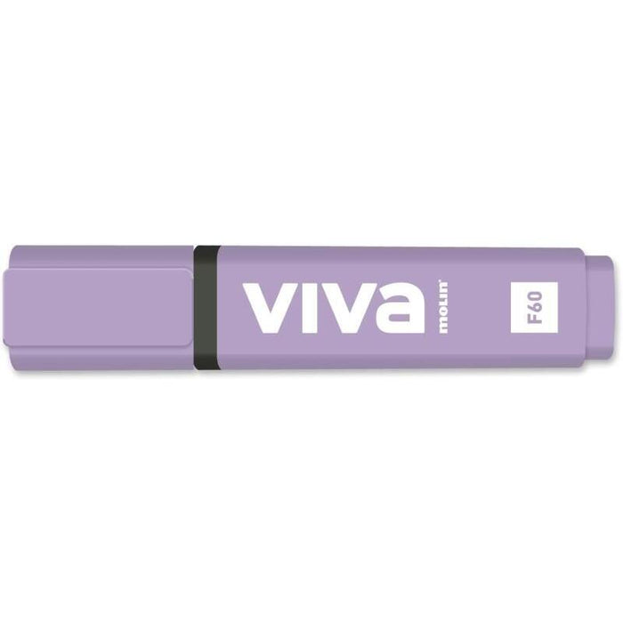 Pack De 10 Unidades Molin Viva Marcador Fluorescente - Trazo Entre 1 Y 5mm - Tinta Con Base De Agua - Violeta