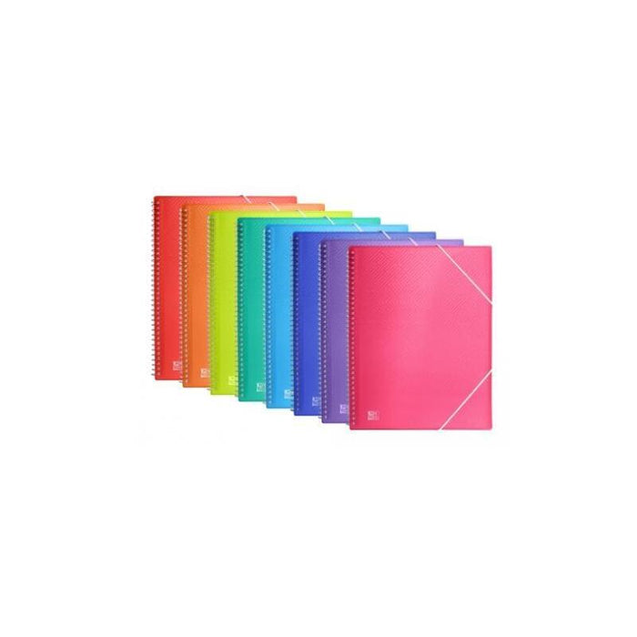 Pack De 10 Unidades Oxford Carpeta Con 30 Fundas Cristal Espiral Con Gomas Urban Pp Colores Surtidos A4