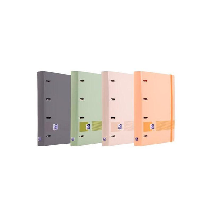 Pack De 10 Unidades Oxford Europeanbinder Boreal Carpeta 4 Anillas 4x35 A4+ C/Recambio 5x5 T/Plástico Aterciopelado C/Surtidos