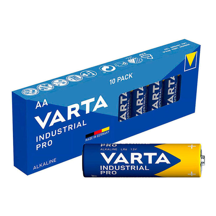 Pack De 10 Unidades - Pack De 10 Pilas Aa Lr06 Varta Industrial Pro Ø14,5x50,5mm