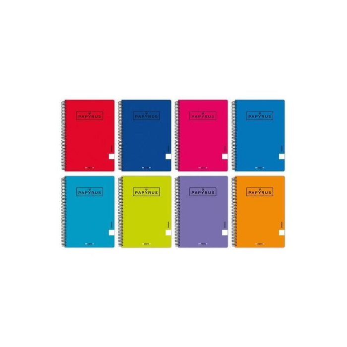 Pack De 10 Unidades Papyrus Cuadernos Tapa Blanda 01-Uniclasic 80h 90gr Folio Pauta 2,5mm Colores Surtidos