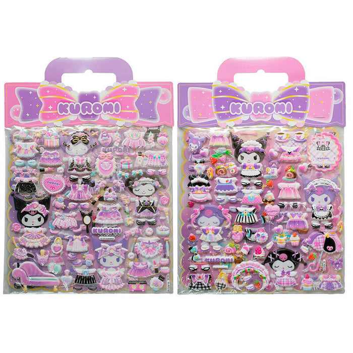 Pack De 10 Unidades - Pegatinas Relieve Kuromi Hello Kitty Surtido
