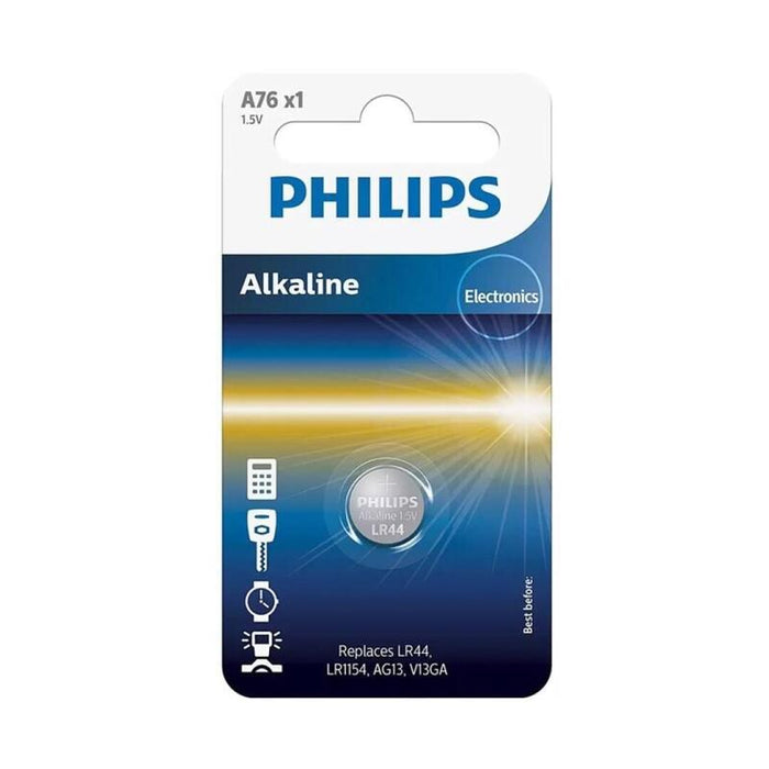 Pack De 10 Unidades Philips Pila Boton Alcalina A76 Lr44 Ag13 Blister*1 10 Uds
