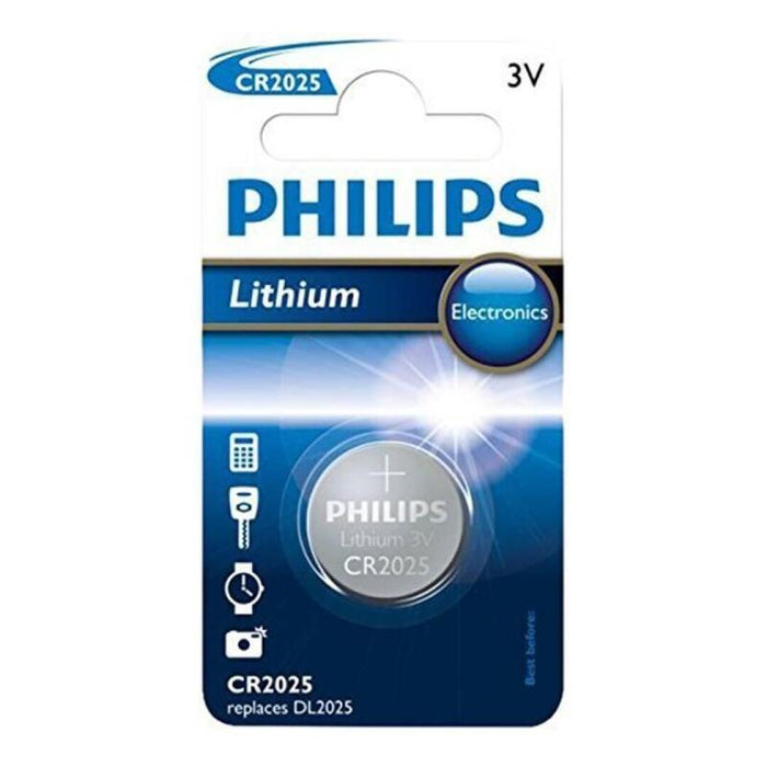 Pack De 10 Unidades Philips Pila Boton Litio Cr2025 3v Blister*1 10 Uds
