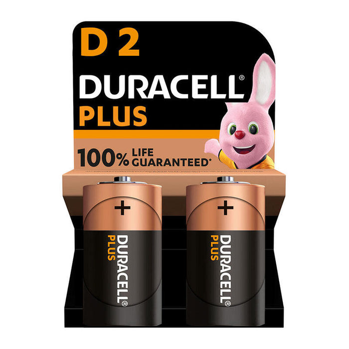 Pack De 10 Unidades - Pila Alkalina Duracell Plus Power D - Lr20 1,5v (Blister 2 Unid.) Ø34,2x61,5mm