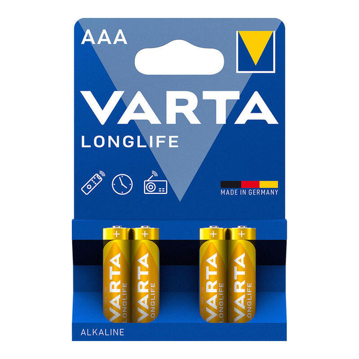 Pack De 10 Unidades - Pila Alkalina Varta Aaa - Lr03 Longlife (Blister 4 Unid.) Ø10,5x44,5mm