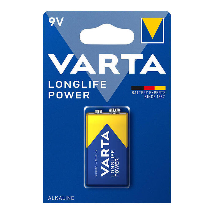 Pack De 10 Unidades - Pila Varta Alkalina Longlife Power 6lr61 9v (Blister 1 Unid.) 26,5x17,5x48,5mm