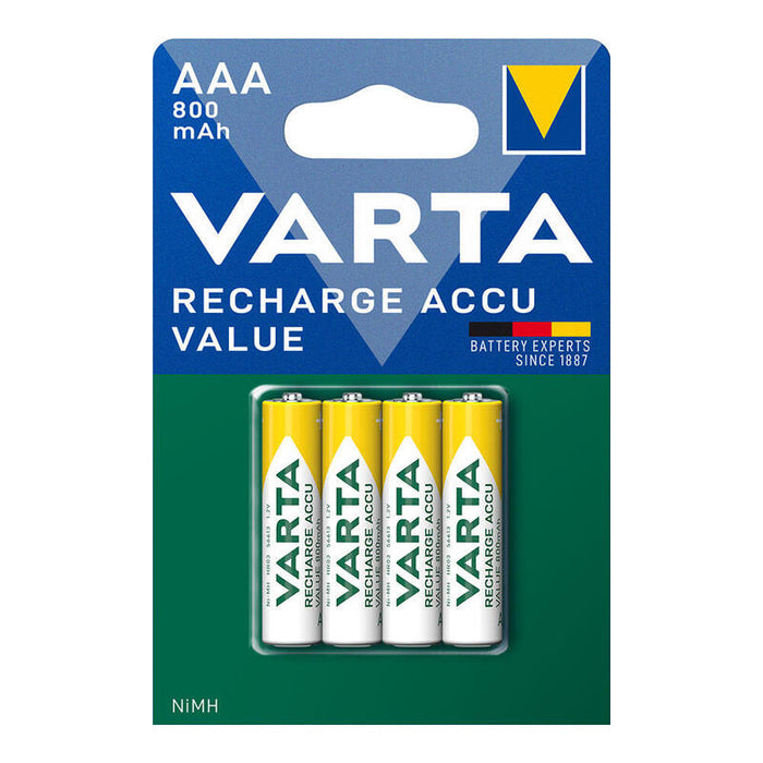 Pack De 10 Unidades - Pila Varta Recargable Accu Aaa - Lr03 800ma (Blister 4 Unid.) Ø10,5x44,5mm