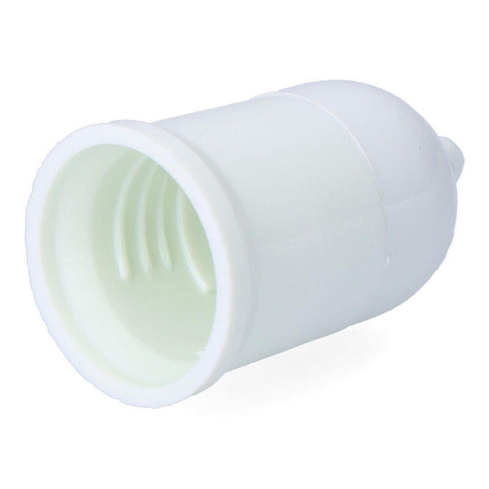 Pack De 10 Unidades - Portalámparas Obra Con Colgante E27, 4 A 250 V, Blanco, Ø35 X 60 Mm (Retractilado)
